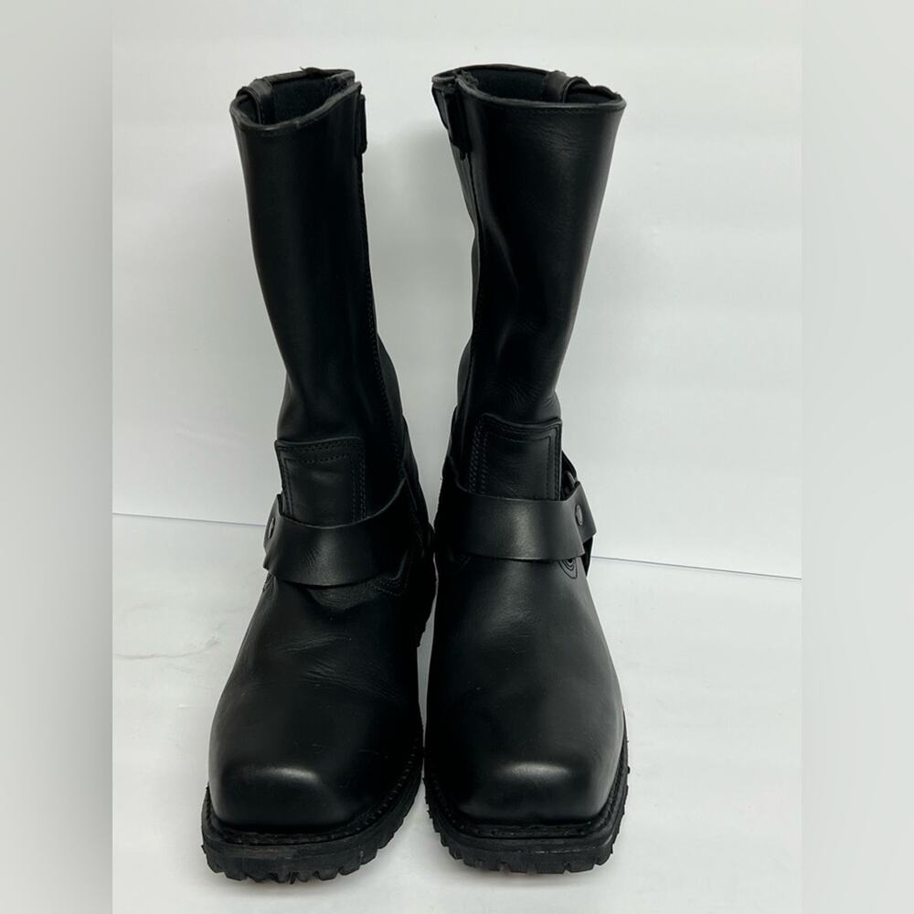 Milwaukee Leather Men’s Black Harness Boots 11-in Wide Width Square Toe 10EEE - Picture 4 of 12